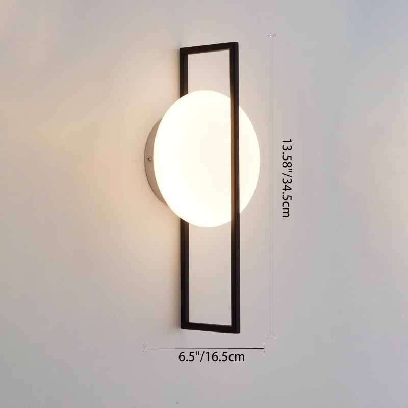 Round Ball Rectangle Round Wall Lamp