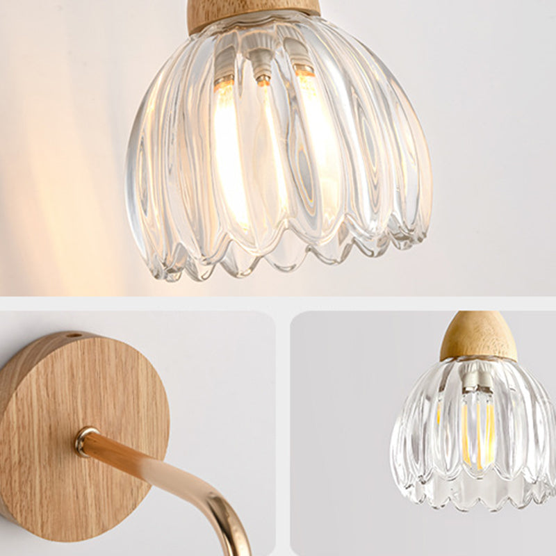 Pod Round Curved Glass Wall Lamp