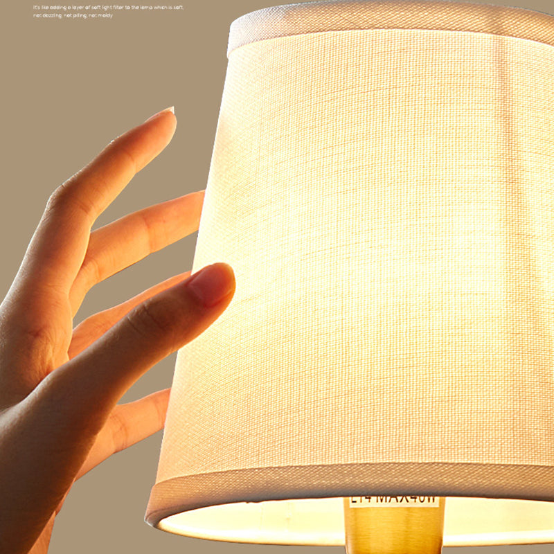 Scalloped Round Fabric Copper Wall Lamp