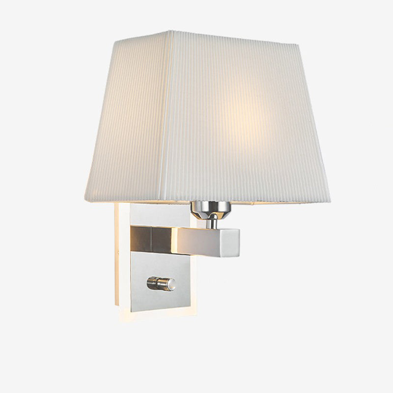 Scalloped Square Fabric Iron Wall Lamp