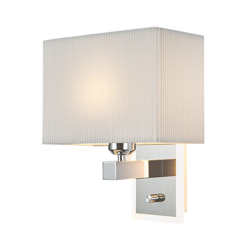 Scalloped Square Fabric Iron Wall Lamp