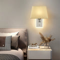 Scalloped Square Fabric Iron Wall Lamp