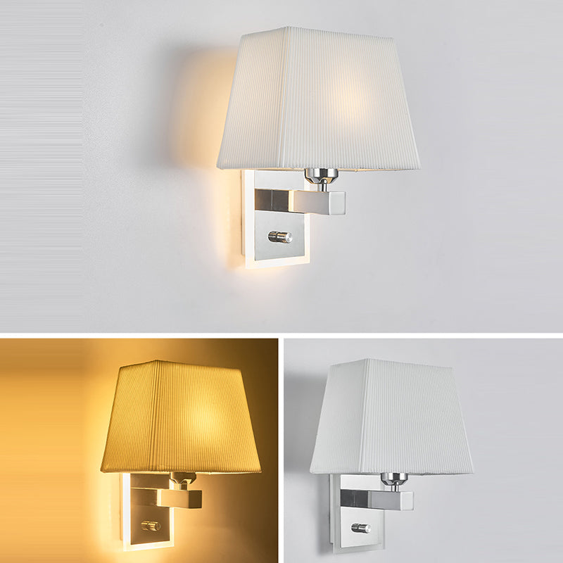 Scalloped Square Fabric Iron Wall Lamp