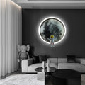 Astronaut Starry Night Round Wall Lamp