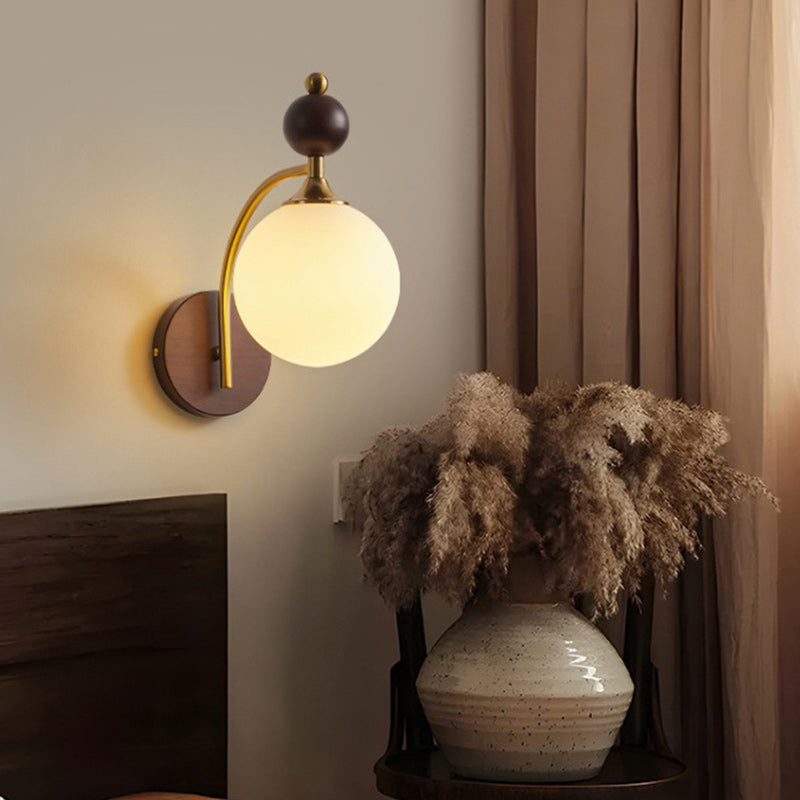 Round Ball Half Round Wall Lamp