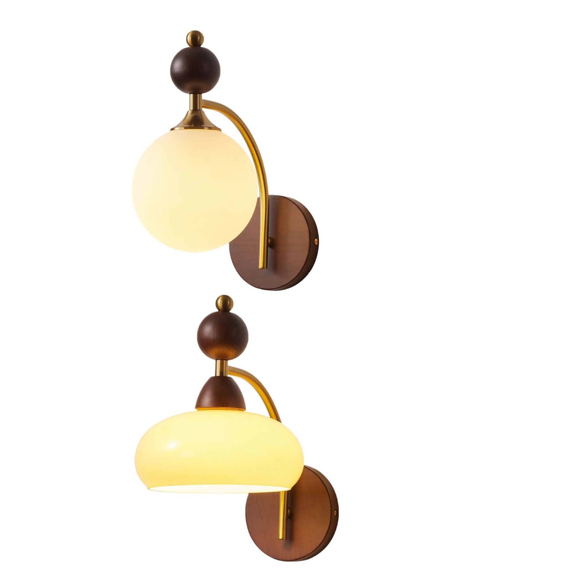 Round Ball Half Round Wall Lamp