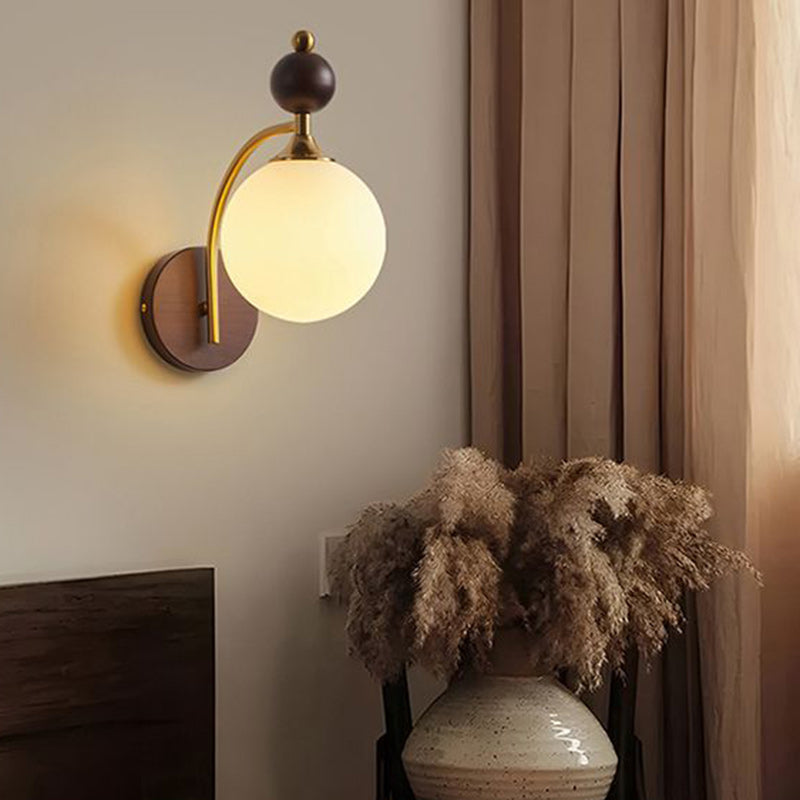 Round Ball Half Round Wall Lamp