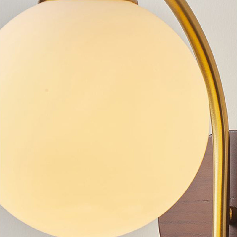 Round Ball Half Round Wall Lamp