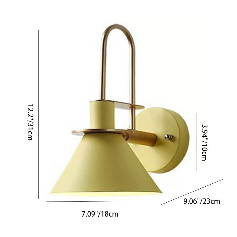 Scalloped Curved Round Iron Wall Lamp