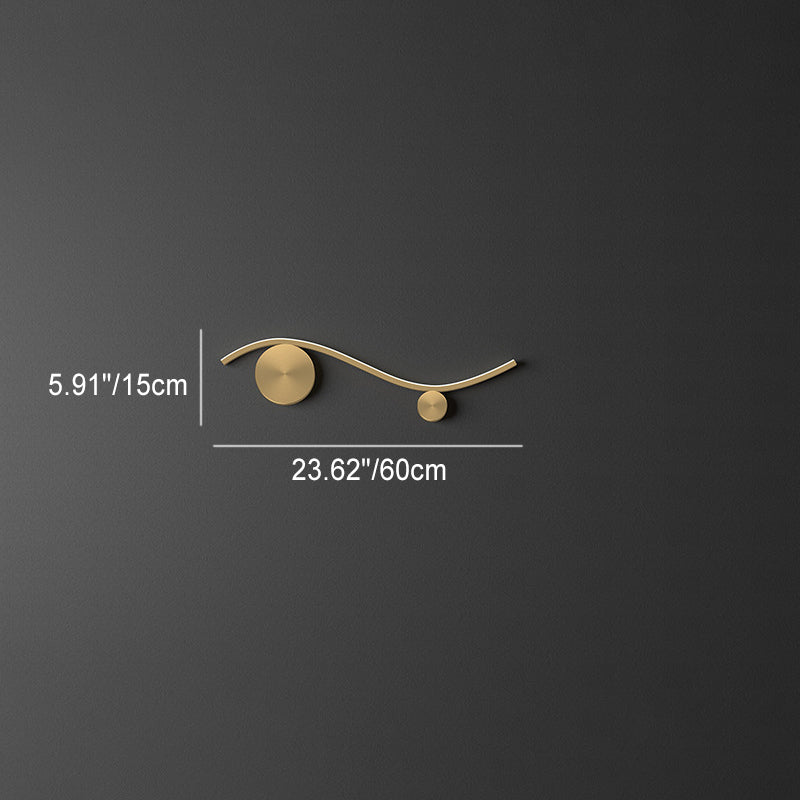 Copper Silicone Line Wave Wall Lamp