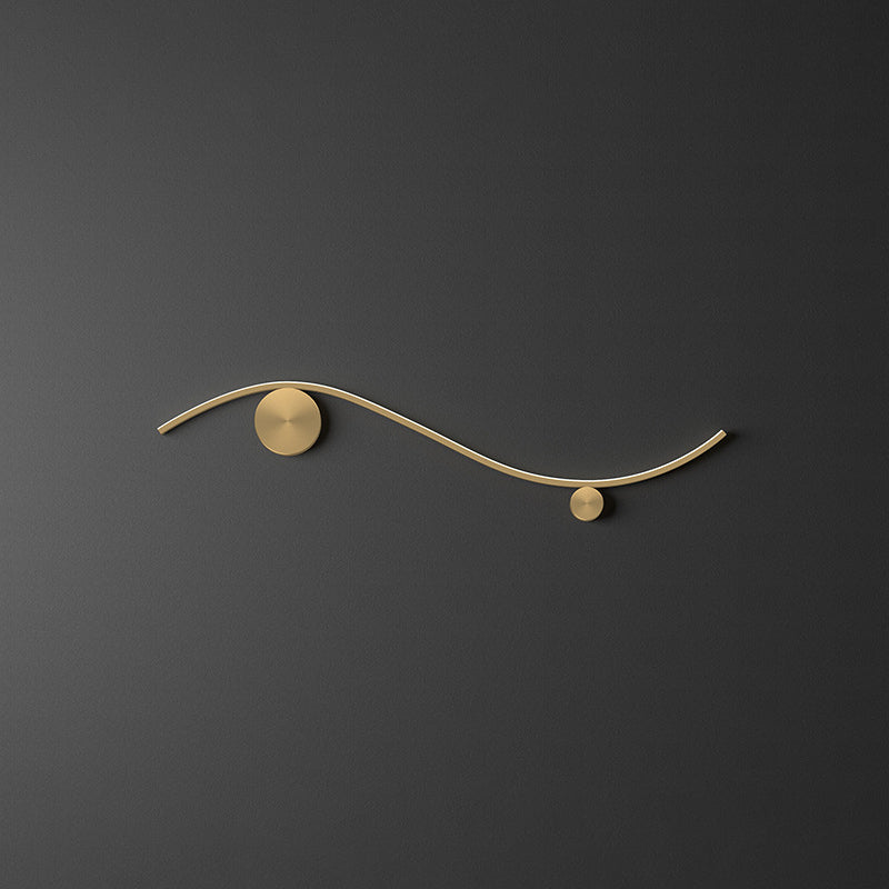 Copper Silicone Line Wave Wall Lamp