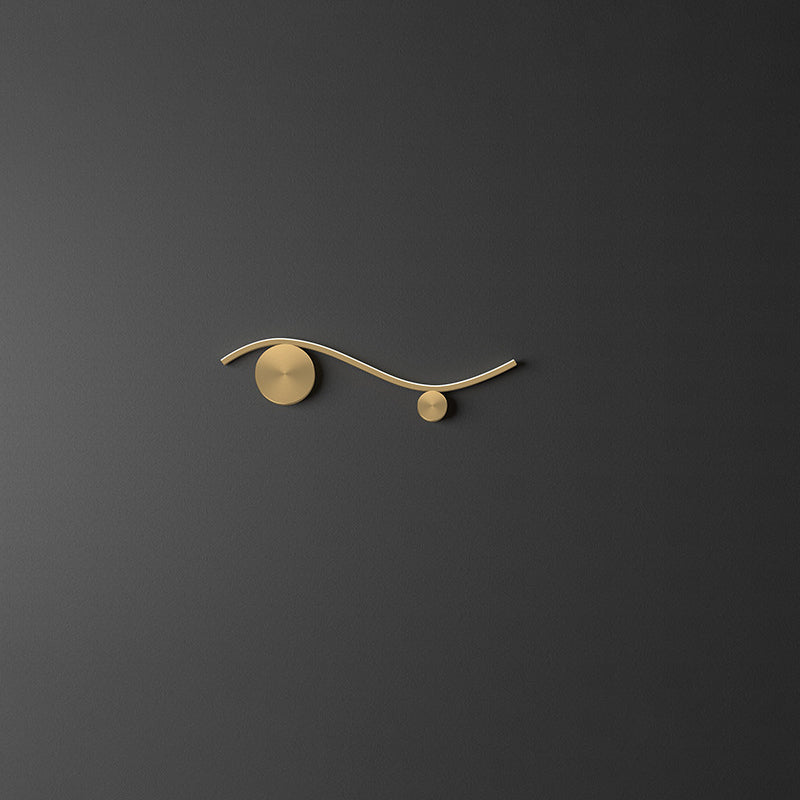 Copper Silicone Line Wave Wall Lamp