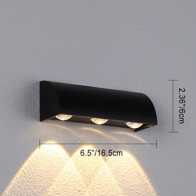 Arched Cylindrical Aluminium PC Outdoor Light