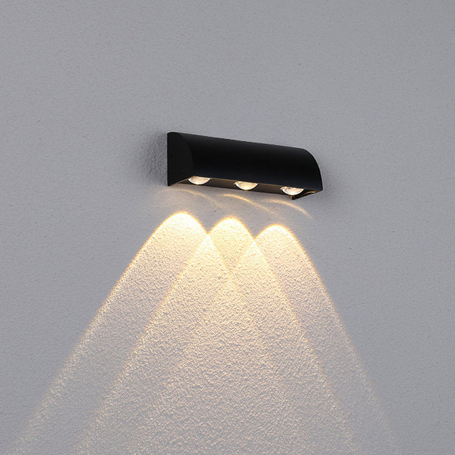 Arched Cylindrical Aluminium PC Outdoor Light