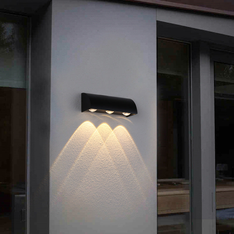 Arched Cylindrical Aluminium PC Outdoor Light