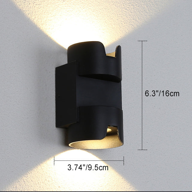 Aluminium Glass Cylinder Patio Outdoor Light