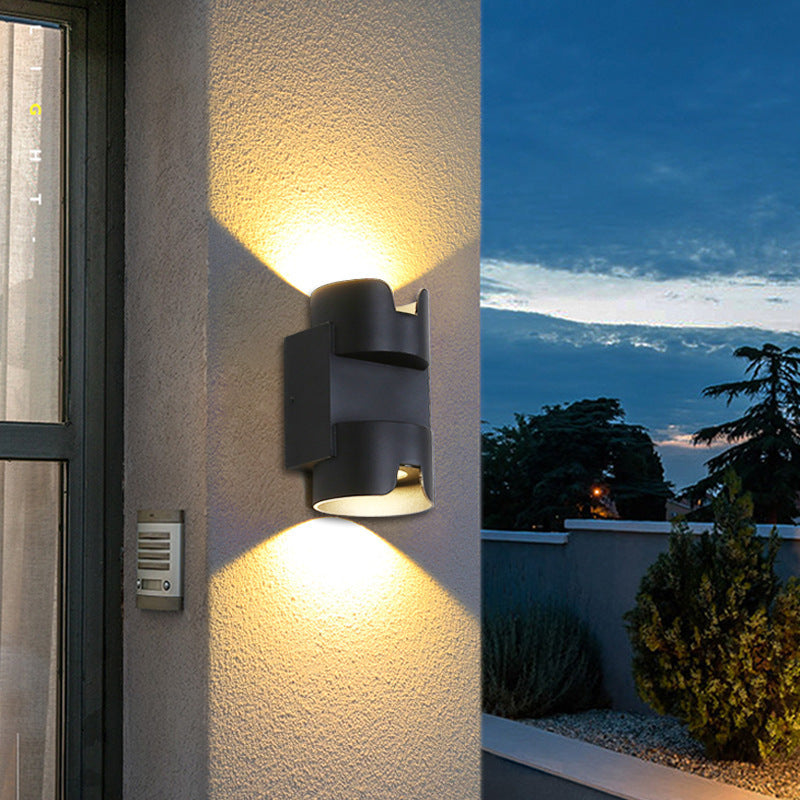 Aluminium Glass Cylinder Patio Outdoor Light