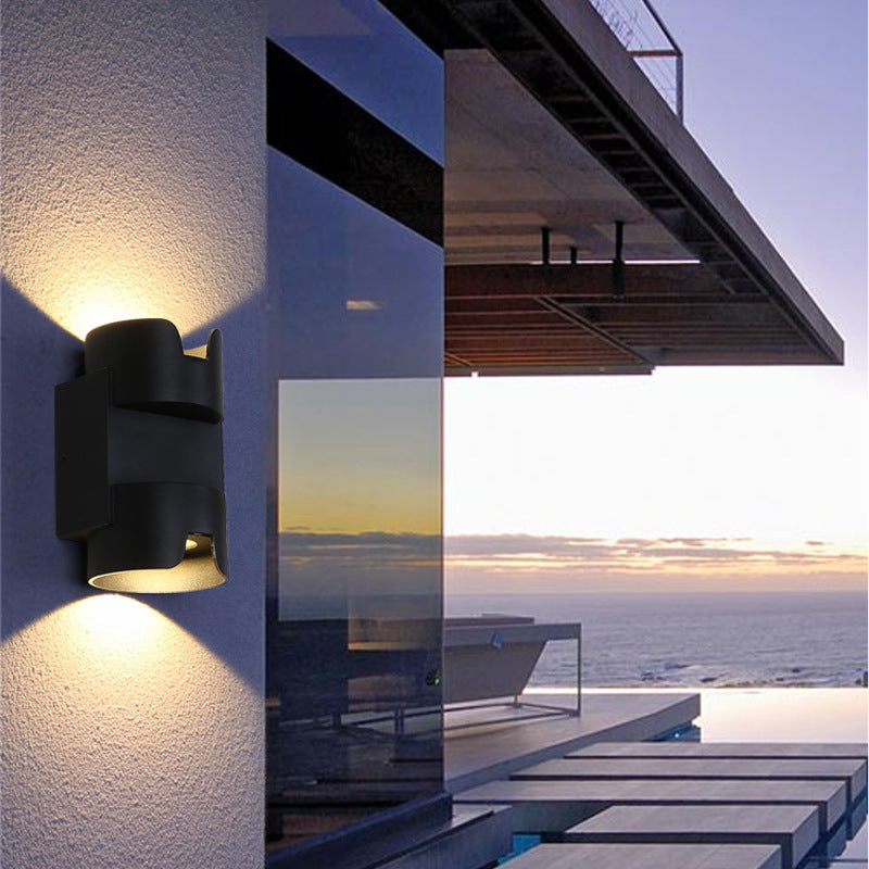 Aluminium Glass Cylinder Patio Outdoor Light