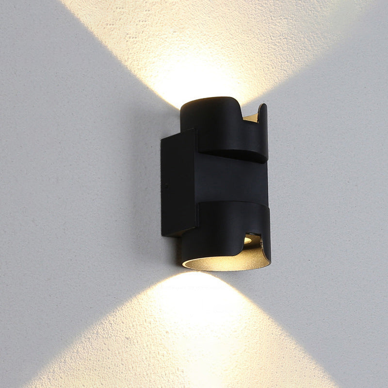 Aluminium Glass Cylinder Patio Outdoor Light