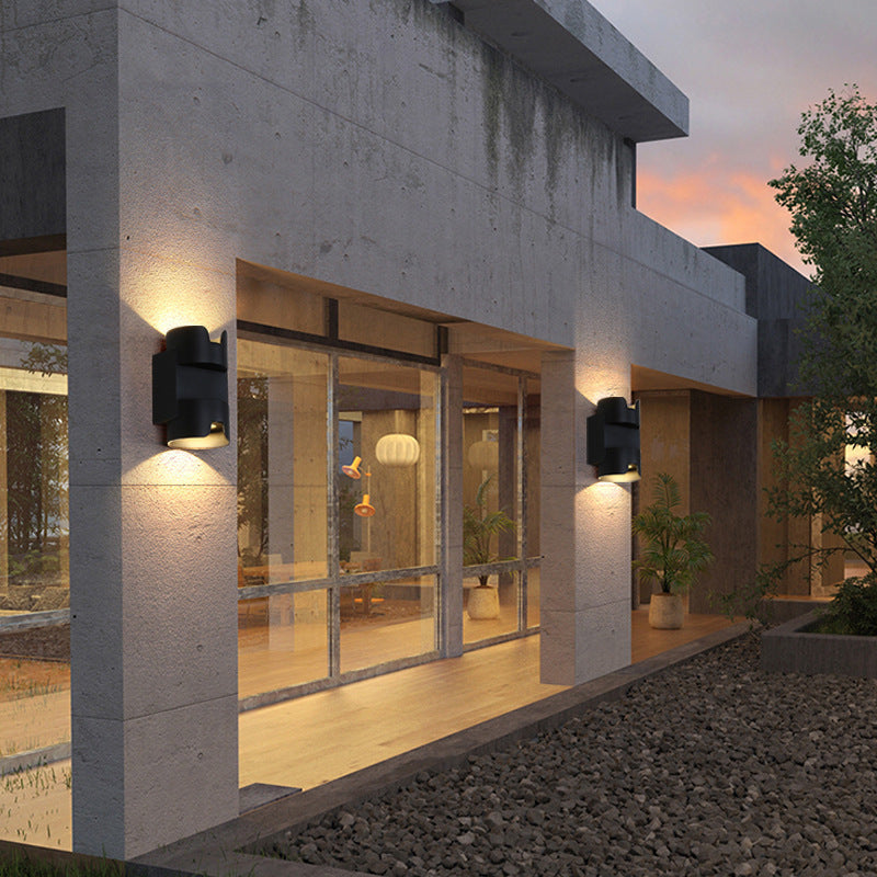 Aluminium Glass Cylinder Patio Outdoor Light