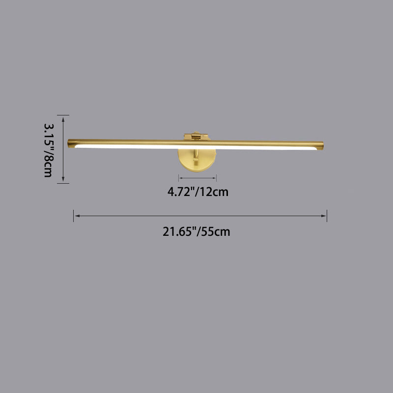 Copper Acrylic Strip Vanity Wall Lamp