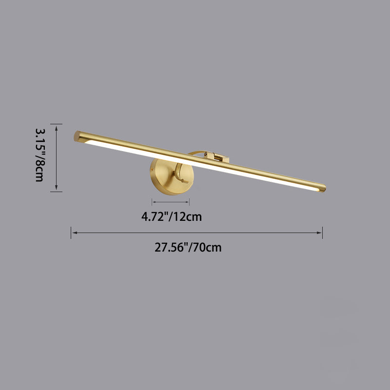 Copper Acrylic Strip Vanity Wall Lamp