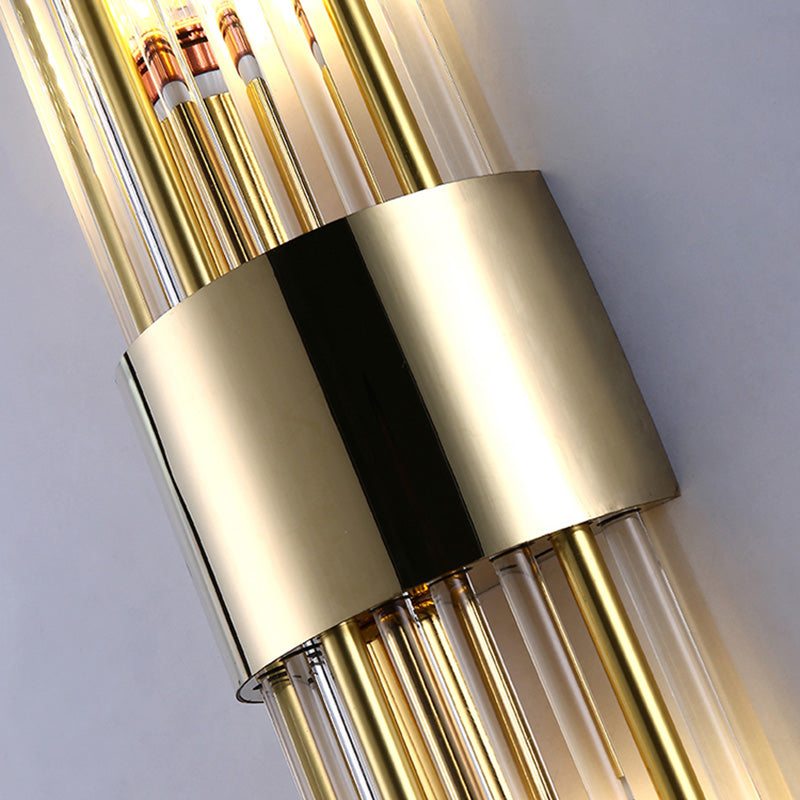 Stainless Steel Crystal Rhombic 2-Light Wall Lamp