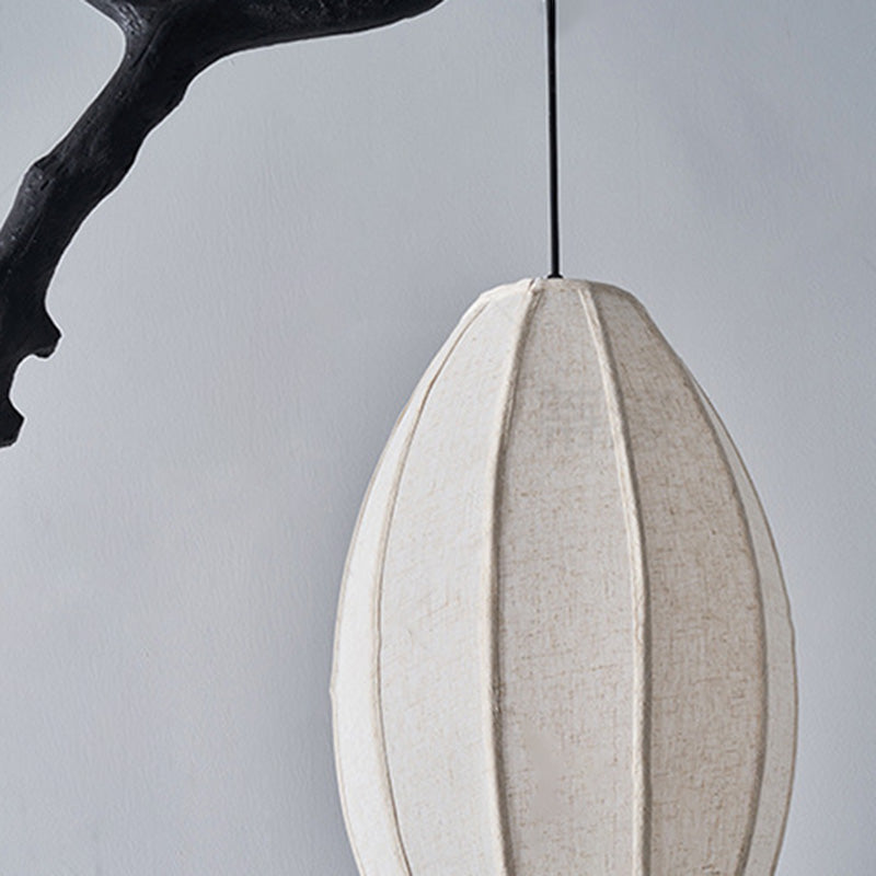 Resin Fabric Lantern Elliptical Floor Lamp