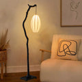 Resin Fabric Lantern Elliptical Floor Lamp