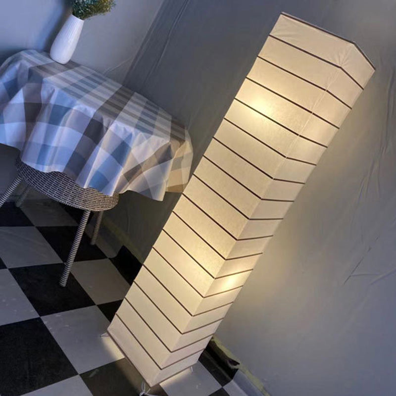 Contemporary Nordic Paper Column 2-Light Floor Lamp