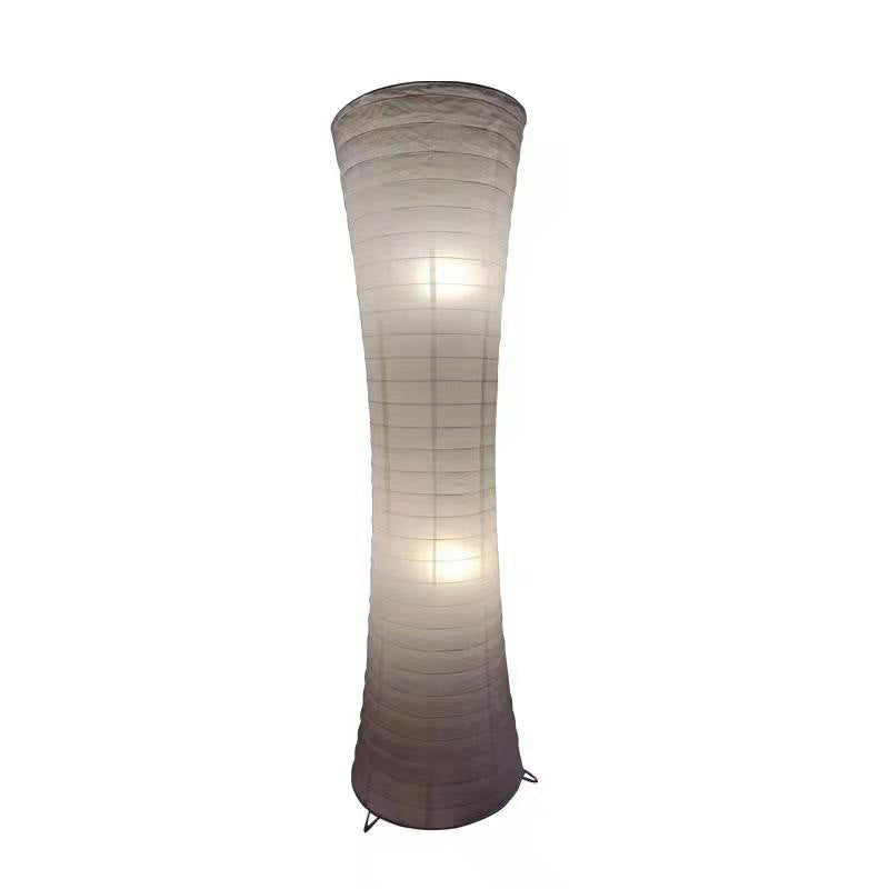 Contemporary Nordic Paper Column 2-Light Floor Lamp