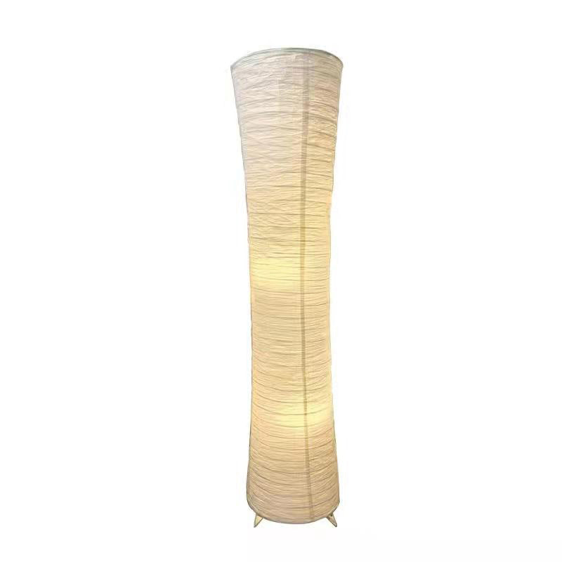 Contemporary Nordic Paper Column 2-Light Floor Lamp