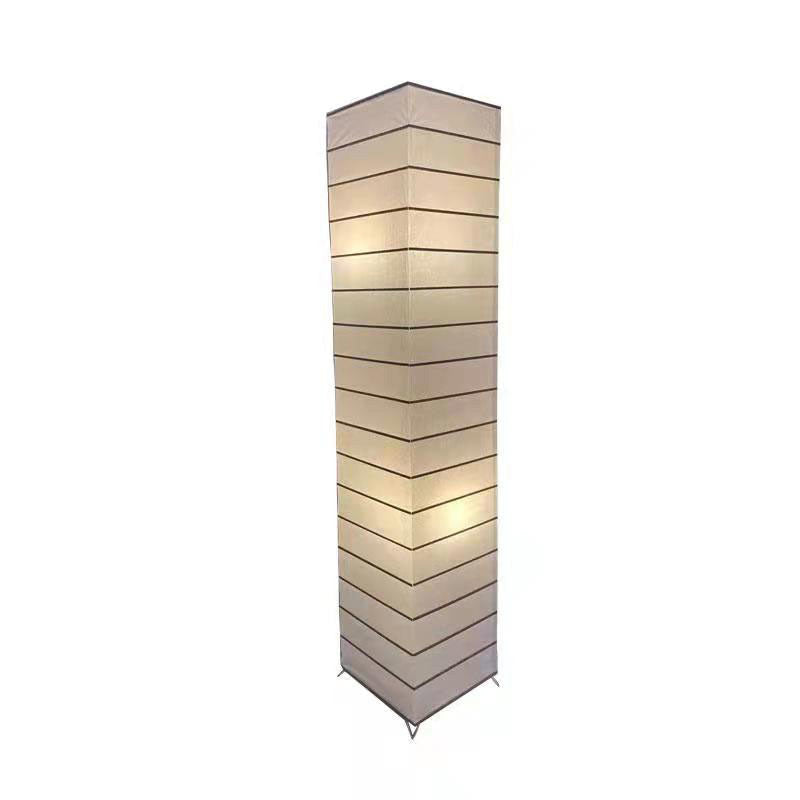 Contemporary Nordic Paper Column 2-Light Floor Lamp