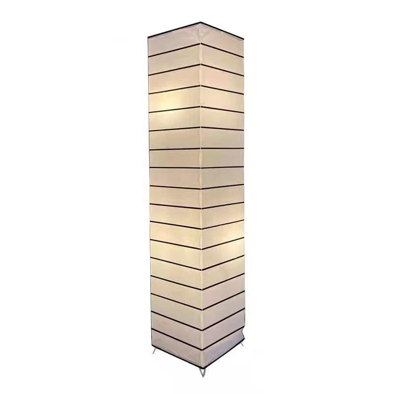 Contemporary Nordic Paper Column 2-Light Floor Lamp