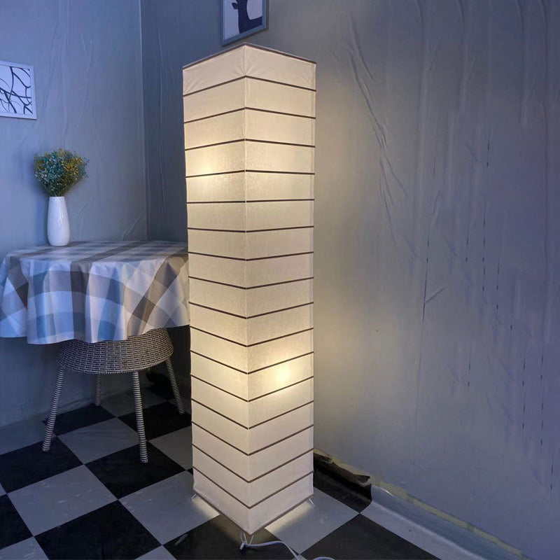 Contemporary Nordic Paper Column 2-Light Floor Lamp