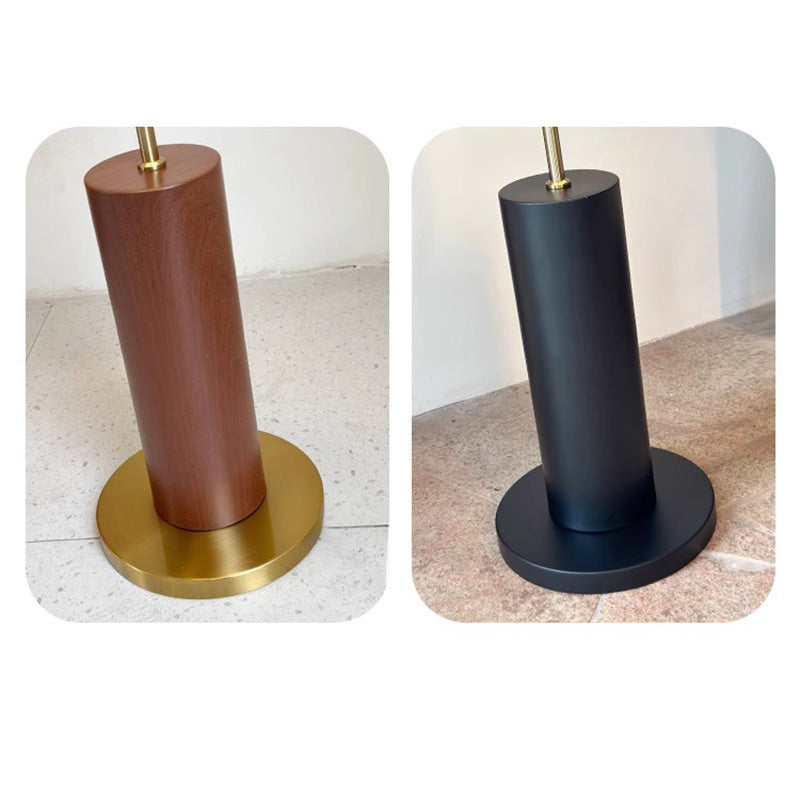 Iron Fabric Cylinder Pleated Floor Lamp