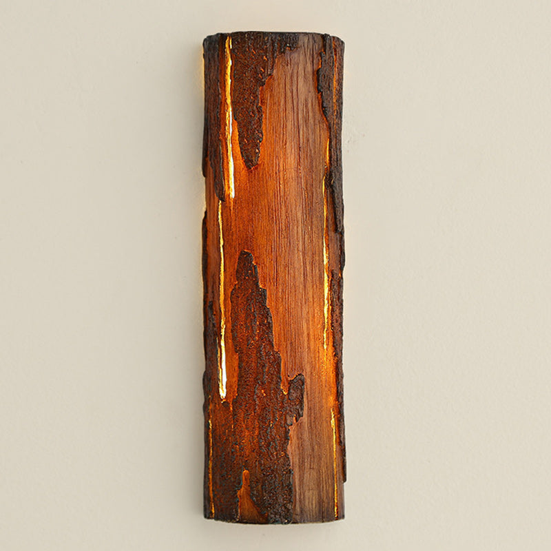 Resin Cylinder Tree Stump Outdoor Light