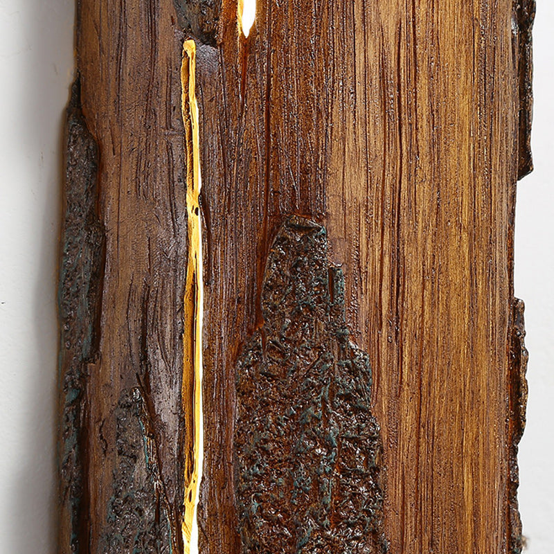Resin Cylinder Tree Stump Outdoor Light