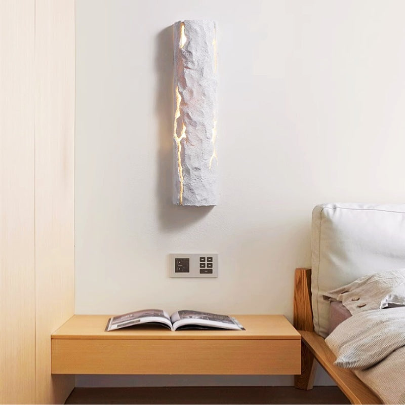 Resin Cylinder Tree Stump Outdoor Light