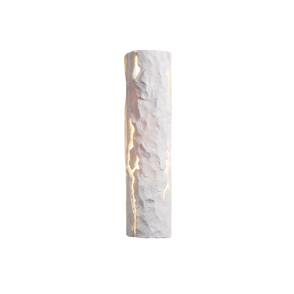 Resin Cylinder Tree Stump Outdoor Light