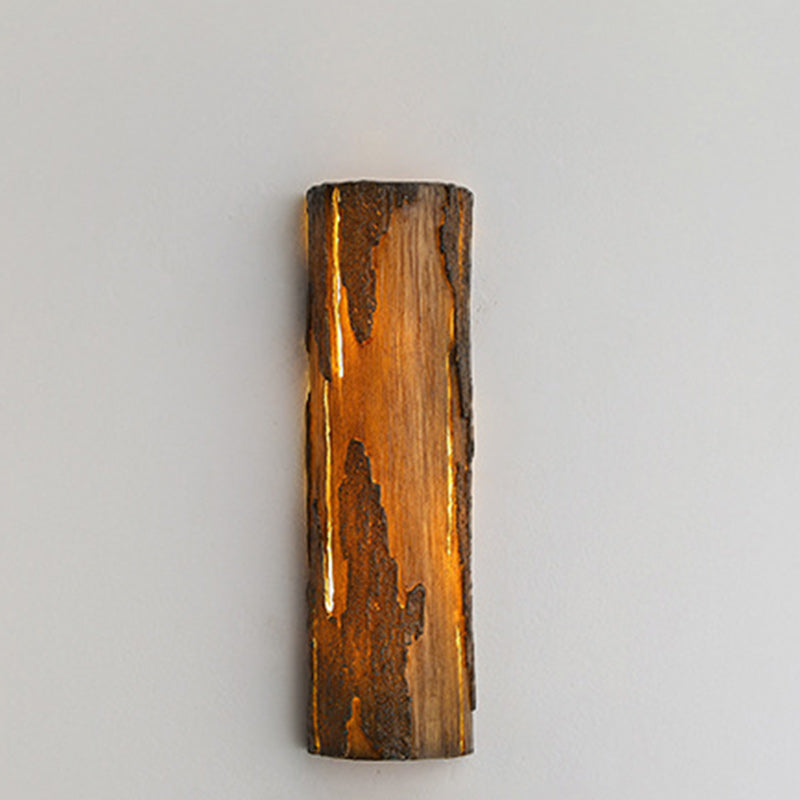 Resin Cylinder Tree Stump Outdoor Light