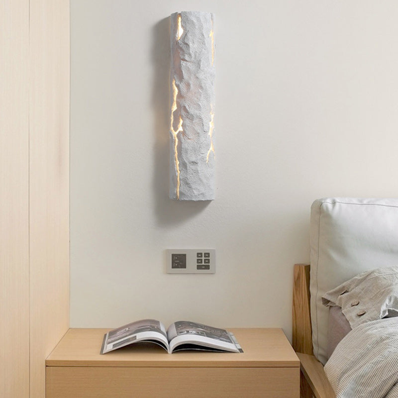 Resin Cylinder Tree Stump Outdoor Light