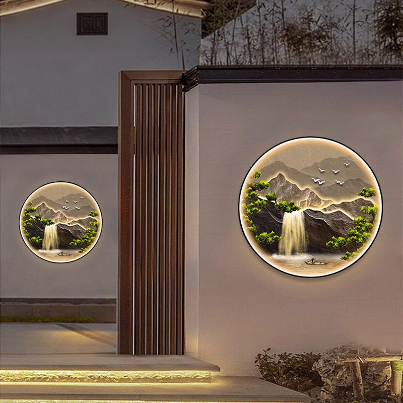 Aluminum Alloy Crystalline Round Outdoor Light
