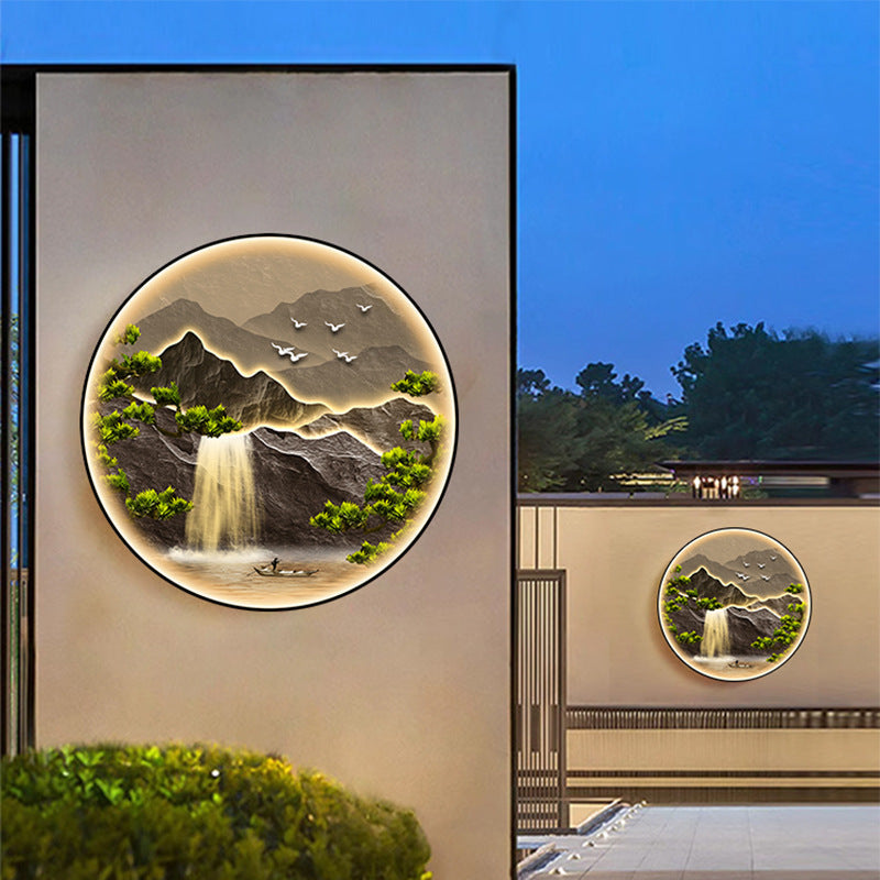 Aluminum Alloy Crystalline Round Outdoor Light