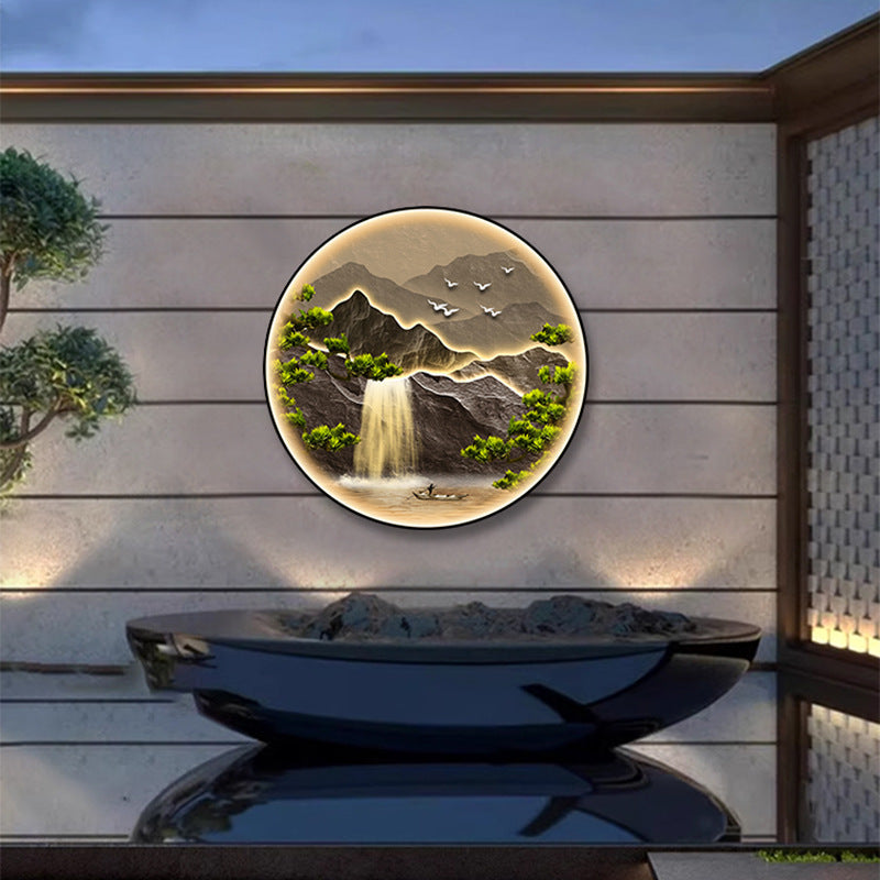 Aluminum Alloy Crystalline Round Outdoor Light