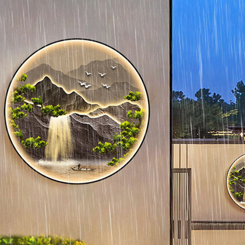 Aluminum Alloy Crystalline Round Outdoor Light