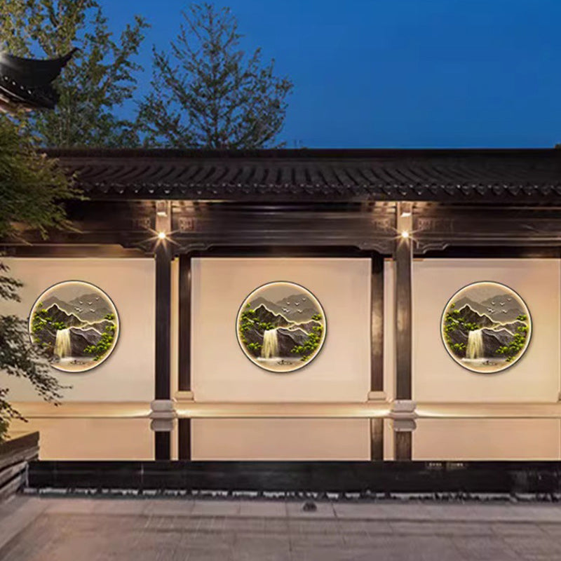 Aluminum Alloy Crystalline Round Outdoor Light
