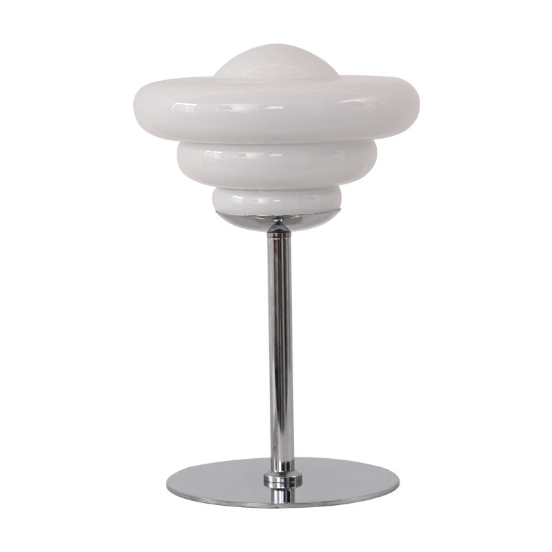Metal Glass Round Custard Table Lamp