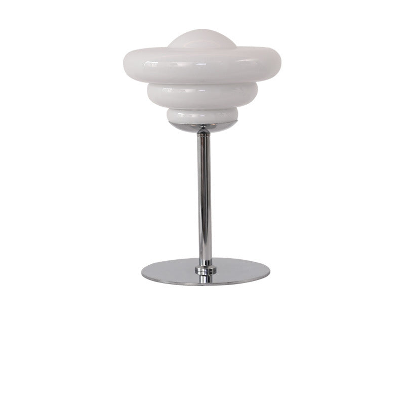 Metal Glass Round Custard Table Lamp