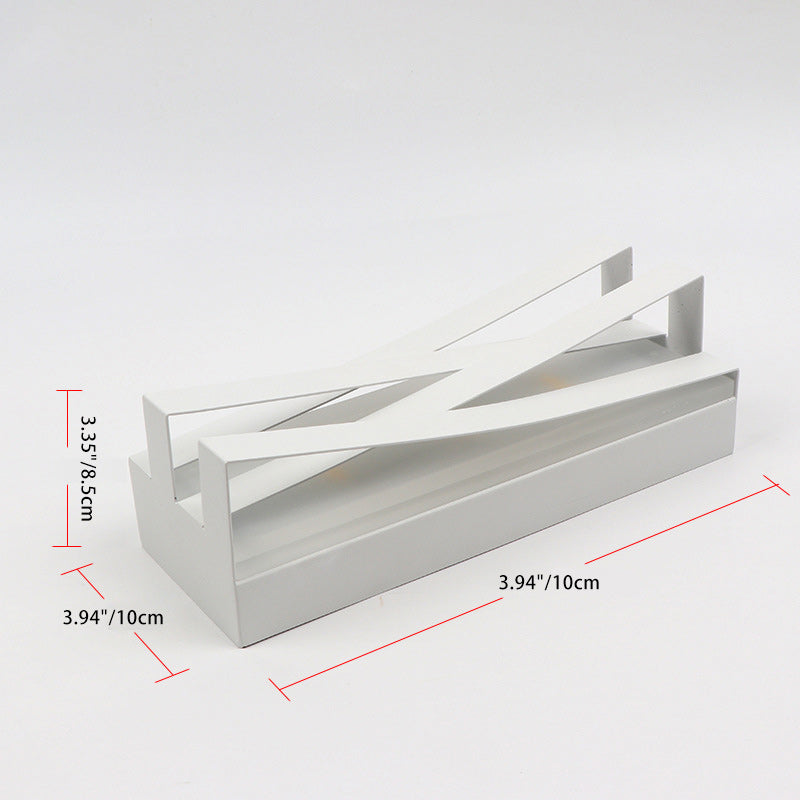 Iron Rectangular Up Down Wall Lamp